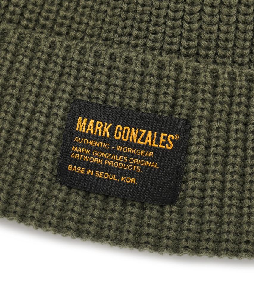 Mark Gonzales Шапка с вязаным отворотом - Хаки