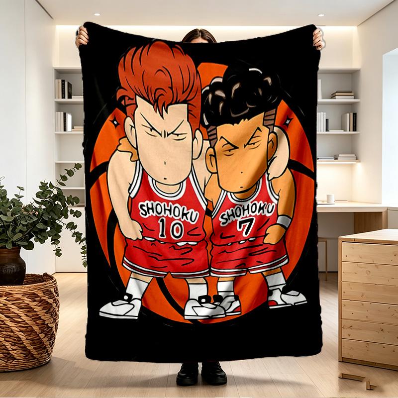 SLAM DUNK Print Blanket - Soft & Comfortable, for Bedroom, Travel, Sofa, Home Decoration - Birthday Christmas Gift for Friend