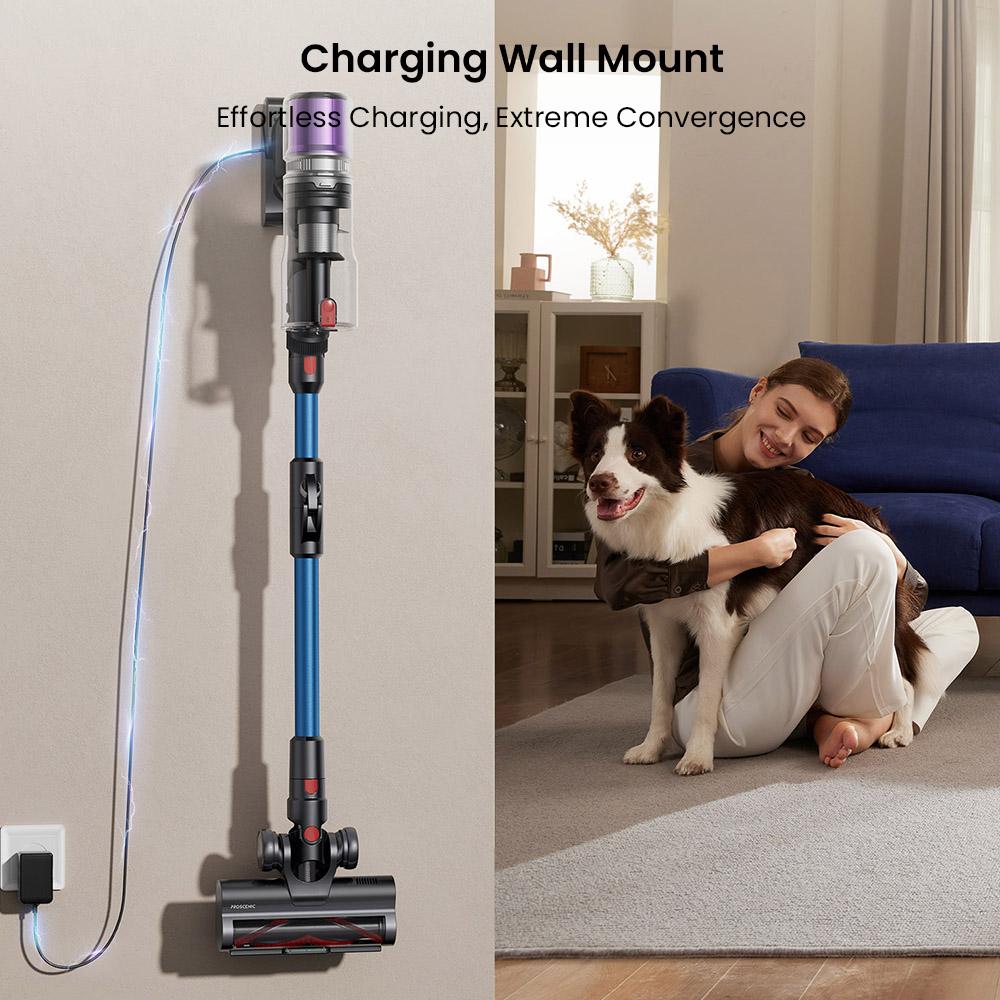 Беспроводной пылесос-стик Proscenic P16, всасывание 50 кПа, время работы 55 минут, гибкая на 180° труба