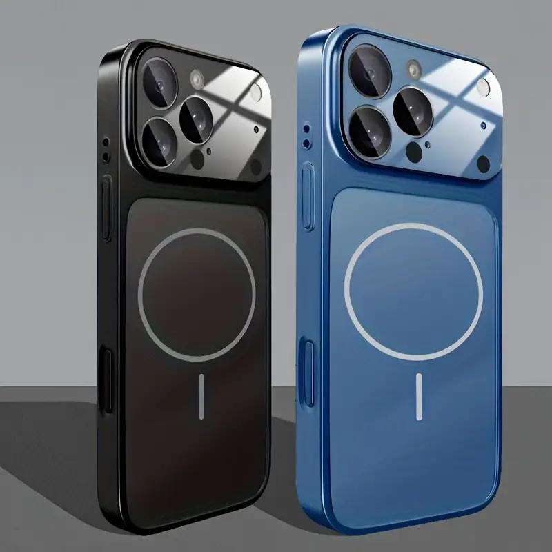 Оригинальный стеклянный матовый чехол для телефона Nano Matte для iPhone 17 16 15 14 13 Pro Max 17 Air Магнитный для Magsafe Беспроводная зарядка Бронированный Funda