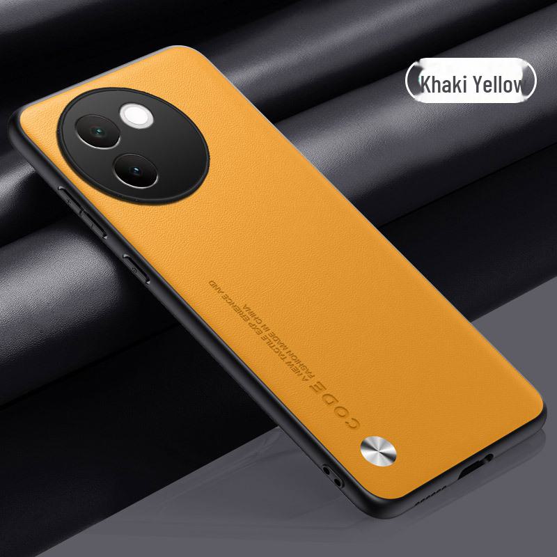 Защитный чехол Vivo V30e из кожи и углеродного волокна с кевларом — универсальный чехол для V23, V30Pro, V25