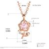 Romantic 3D Flower Choker Exquisite Clavicle Chain Sweet Pink Rose Necklace  Gift