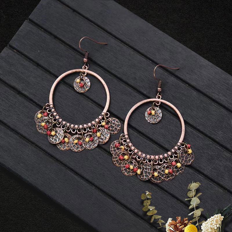 Bohemian Ethnic Tassel Earrings - Tribal Style for Holiday Travel Photography