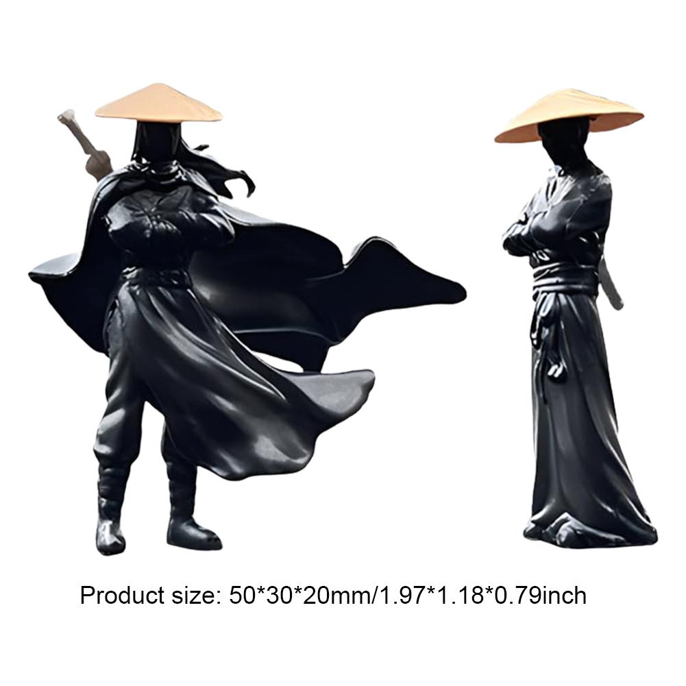 2Pcs Japanese Swordsmen Model Car Interior Accessories Computer Screen Desktop Ornaments Center Console Decorative Accessories