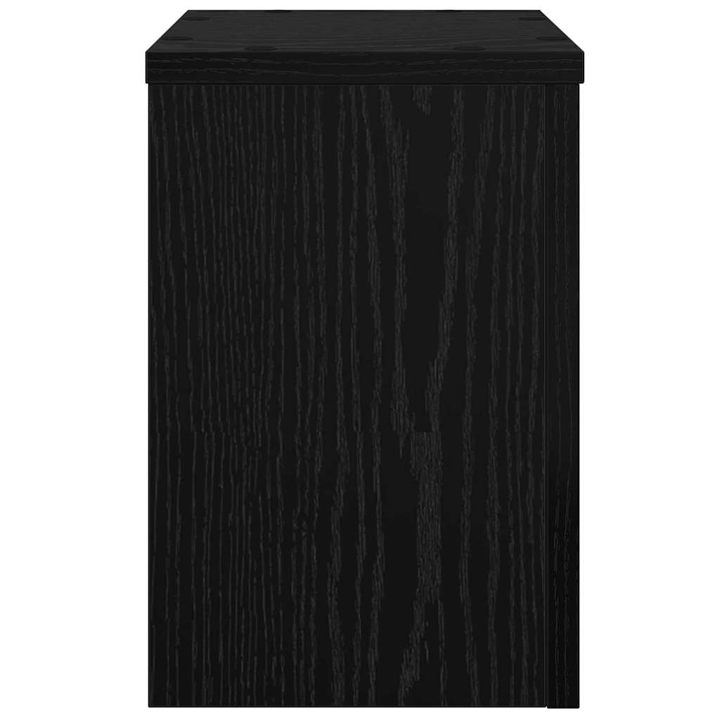 Plant Stand 2 pcs Black Oak Look 20 x 20 x 30 cm