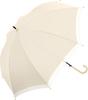 Parasol Long Suitable for Sun and UV UPF 55cm [Nakatani] Women's Umbrella, Hand-Opened, Rain, Protection, 50, Beige, Organza,