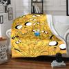 1pc Adventure Time Jake Soft Skin-Friendly Flannel with Digital Printing, Various Sizes Available for Family, Friends, Birthday087