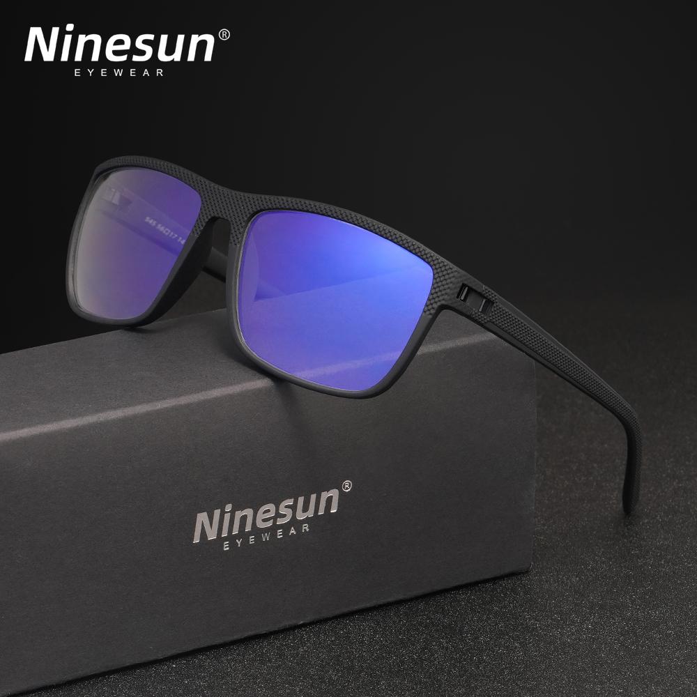 NINESUN Causal Blue Light Blocking Glasses TR90 Frame Women Men Anti Blue Light Eyewear Transparent Lens Optical Eyegalsses