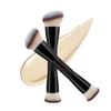 TG Double-Ended Contouring & Blush Brush - Soft, Three-Color Bristles for Foundation & Powder Application