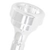 Bb Cornet Mouthpiece Brass Texture Silver Plated 4B Designs for Professional Music Instrument for Replacing and Repair