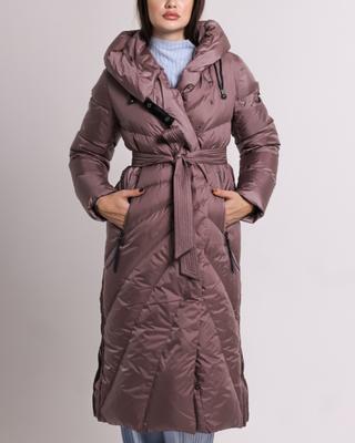 Пальто с поясом Clasna 8139 S Капучино