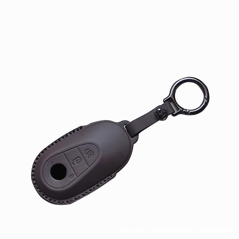 Кожаный чехол для ключей для Mercedes E300L, C260L, GLC, A-Class, GLB, GLA, CLE – Унисекс брелок