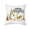 Platinum Christmas Pillow Cover New Peach Skin Printed Holiday Pillow Home Cushion