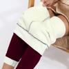 Winter Large Size Velvet Womens Solid Color Thick Pants Fleece Thick Elastic Leggings