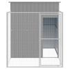 Dog Kennel with Run Light Grey 165 x 251 x 181 cm Galvanized Steel
