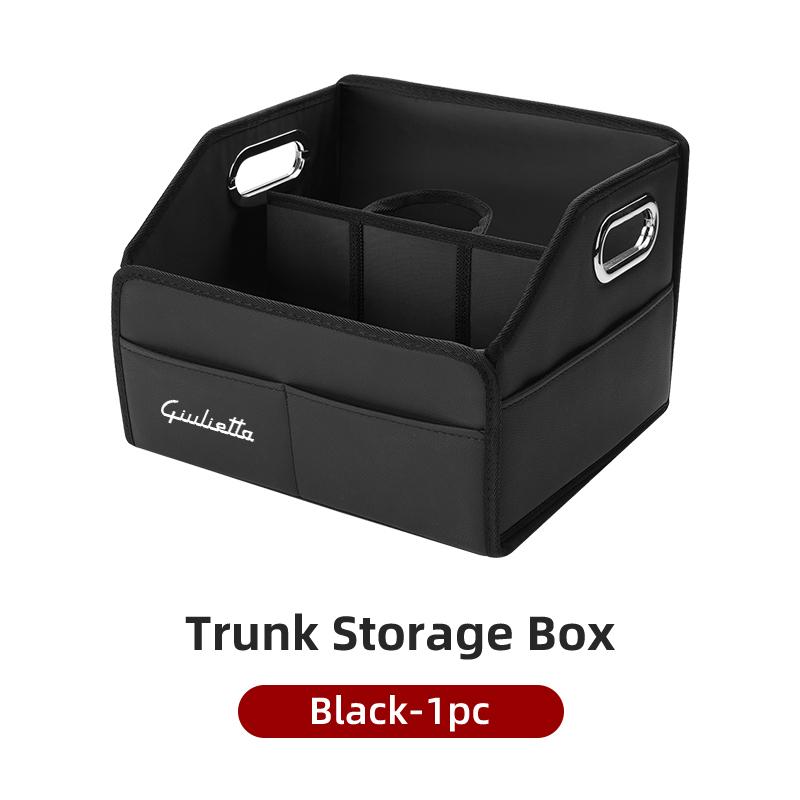 For Alfa Romeo Foldable Leather Car Boot Organiser Large Capacity Travel Storage Box For Alfa Romeo Giulietta GT 159 147 156 Mit
