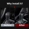 Carbon Fibe Car Gear Head Shift Knob Cover Gear Shift Handle Trim Sticker For Mazda 3 Axela CX-30 CX30   Accessories