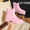 New Versatile Chelsea Short Tube TPE Rain Shoes Women's Rain Boots Martin Boots Non-slip Water Boots Rain Boots Adult Galoshes