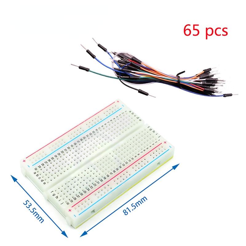 Макетная плата 400 700 750 830 отверстий MB-102 Беспаечная печатная плата Мини-тестовая плата ZY-204 1600 точек Прототип платы Перемычка Кабель DIY Kit