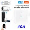 AC110~240V 40A Smart Home Wifi Touch Switch for Electric Boiler Water Heater On Off Timer Panel Controlled by Alexa/Google Home