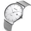 Ultra-thin Calendar Business Simple Fashion Stainless Steel Mesh Strap Men's Watch