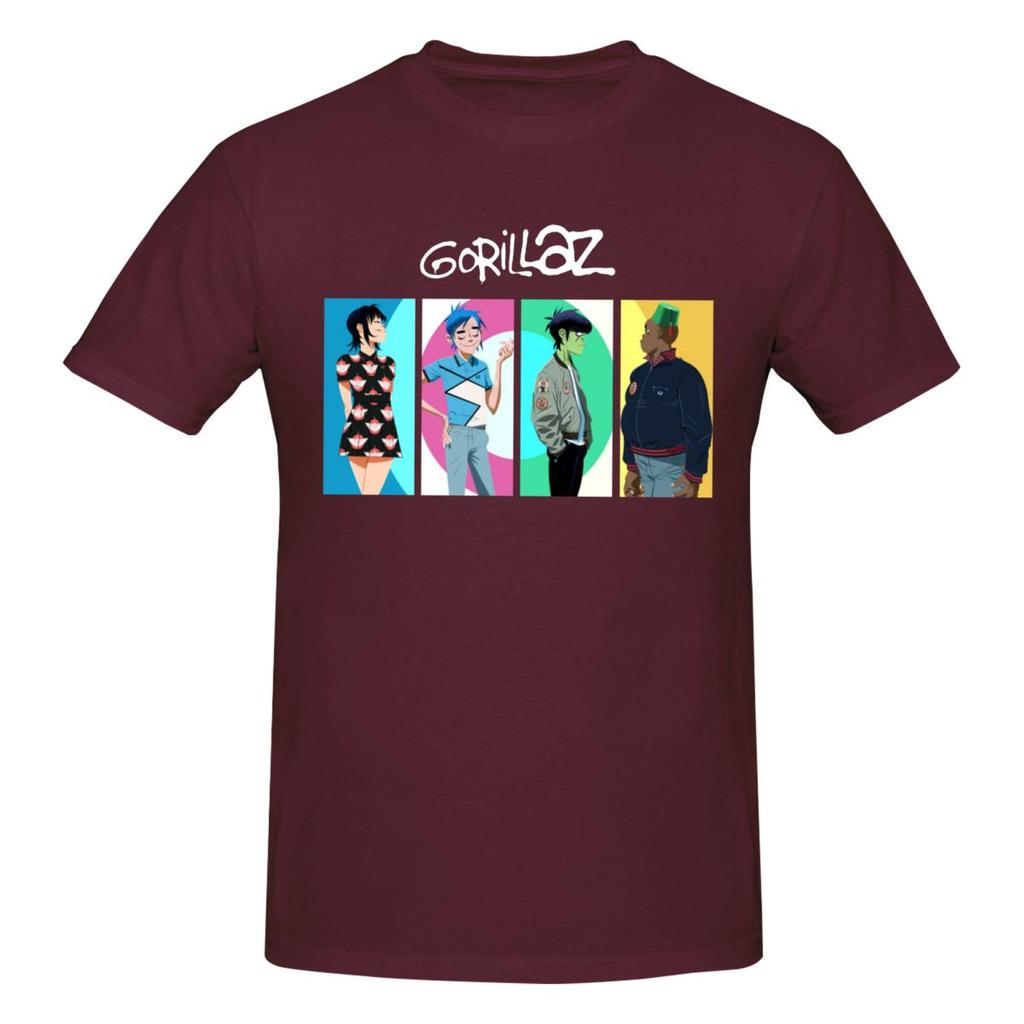 Unisex Gorillaz Band T Shirt Vintage Plus Size Cotton Sleeve Custom Tshirt