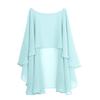 Women Soft Chiffon Wedding Capes High Low Evening Dress Bridal Long Shawl and Wraps