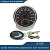 ELING Car 110mm GPS Speedometer 0-120K 0-200K 0-120M 0-160M with 8000RPM Tachometer with Red Backlight for Yacht Trucks 12V 24V