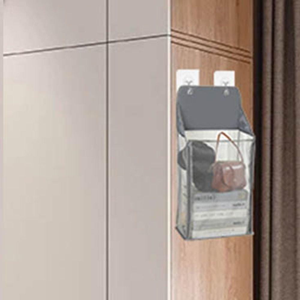 Large Capacity Hanging Mesh Laundry Basket Foldable Dirty Clothes Storage Bag Bedroom