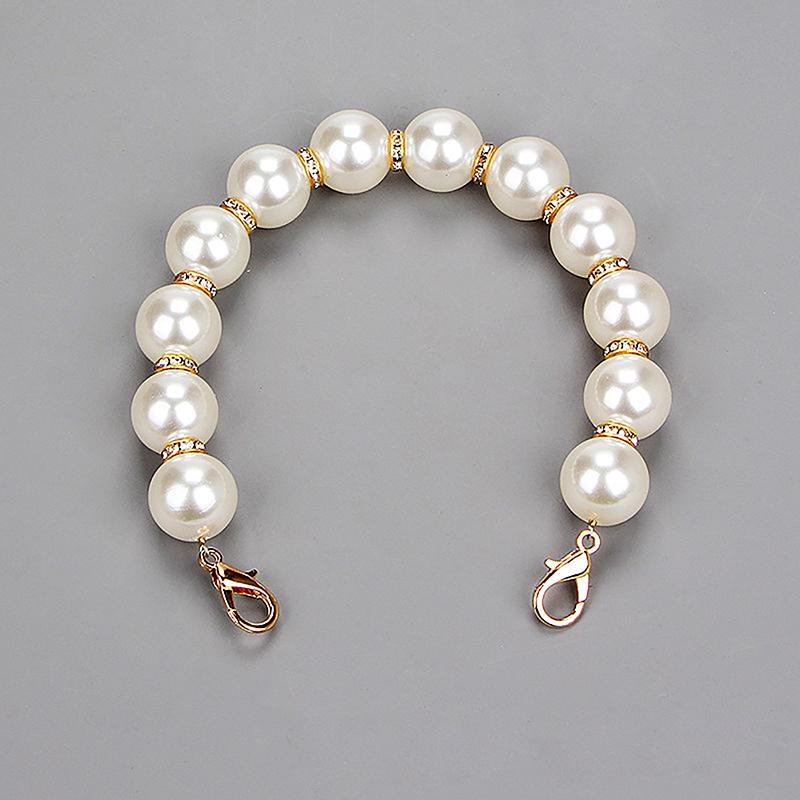 Classic Short Pearl Bag Beaded Handle Chain For Women Girls Bags Tote Bag Handle Replacement Pearl Chain Bag Accessories