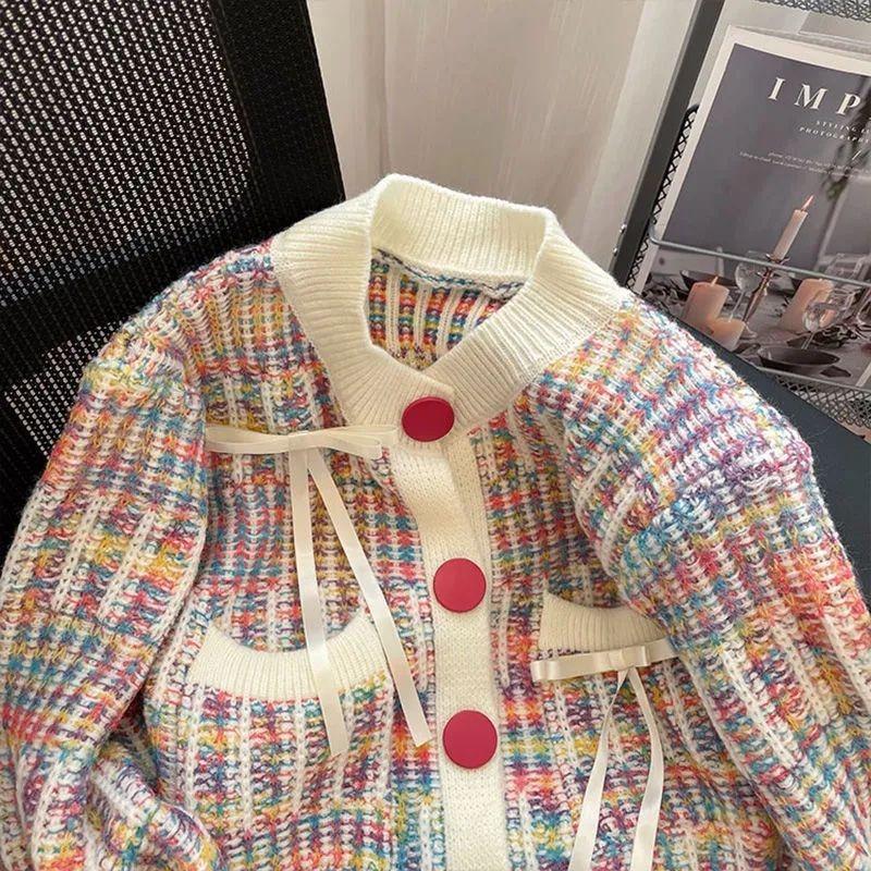 Свитер-кардиган, женский высококачественный свитер с длинными рукавами и v-образным вырезом, женский дизайн, короткий свитер с нишей, женский