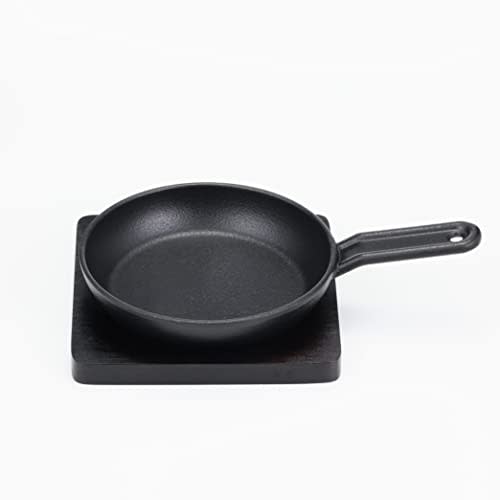 Ishigaki Skillet, 15cm, Inner Diameter 14.1cm X Depth 2.7cm, Snack Skillet with Base, Cast Iron, Direct Heat, Induction Cooking Compatible, Oven, Gril