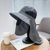 with Neck Cover Outdoor Fisherman Hat Wide Brim Anti UV Cap Casual Bucket Hat  Men Women