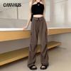Vintage Work Trousers Women's Pant Spring and Autumn Pear-shaped Figure Plus Size High Waist Casual Wide Leg Trousers