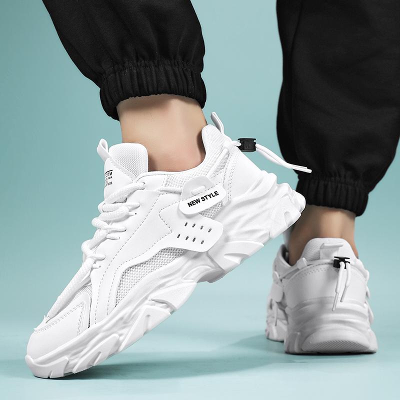 New Men's Comfortable Outdoor Sports Shoes Summer Mesh Shoes Mesh Ventilated Thick Soled Daddy Shoes Men's Shoes Sneakers