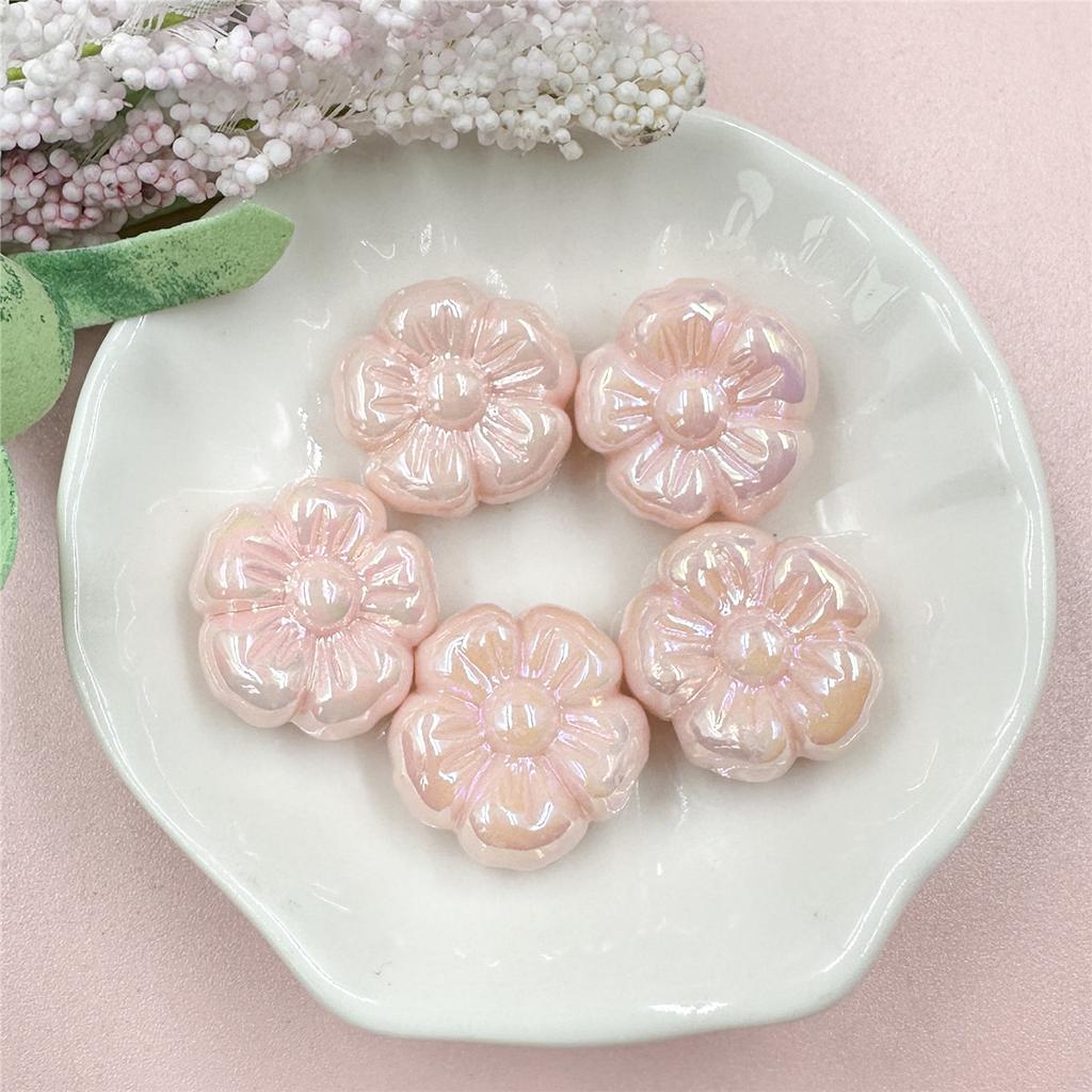 Бисерные материалы Цветение сливы УФ-покрытие DIY Ювелирные аксессуары Рассыпные бусины 5 шт. Ювелирный акрил Для изготовления браслетов, серег Аксессуары