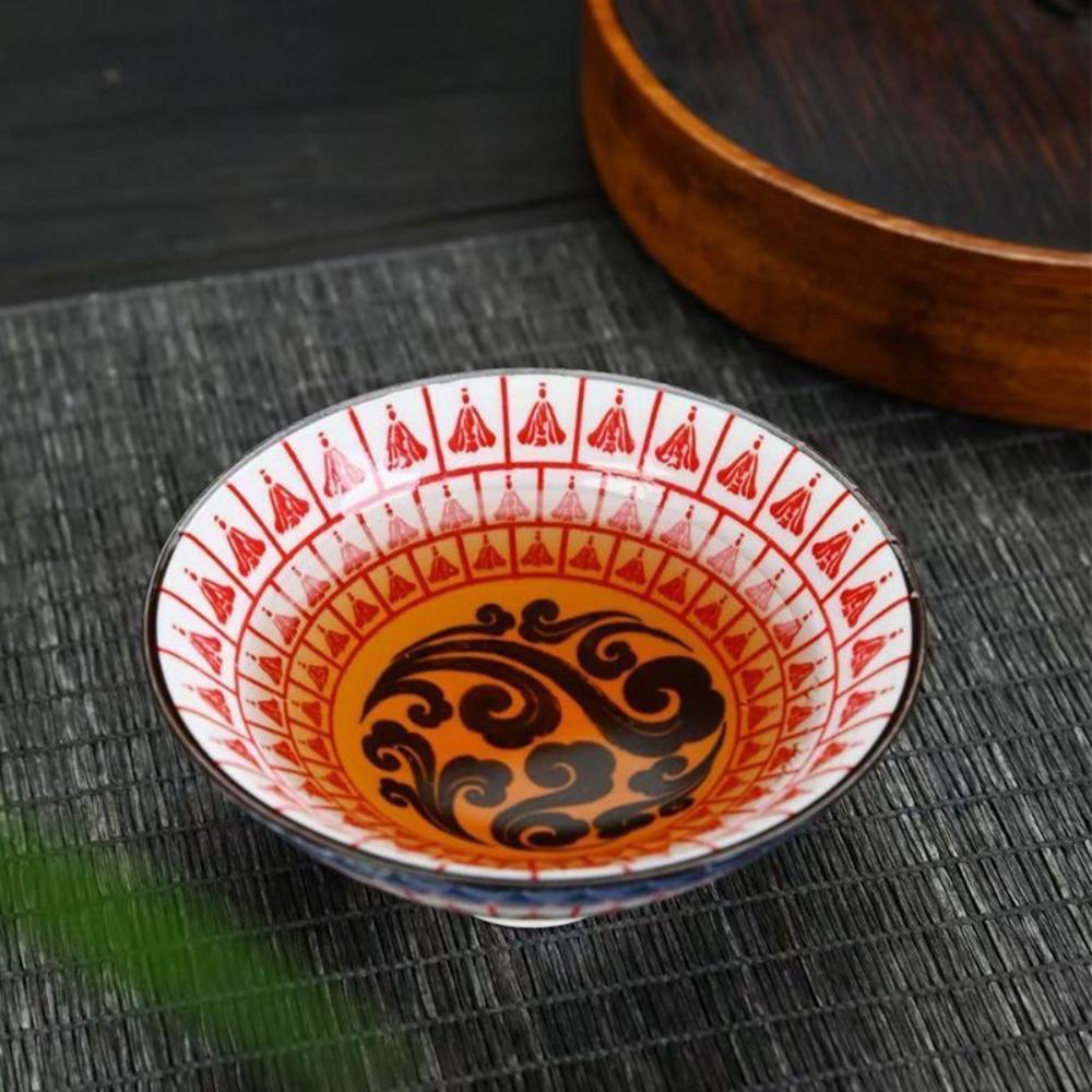 Blue&White Porcelain Tea Cup-Thousand Buddha Conical Chalice, Dual-Use Gongfu Tea/Sake Set, Jingdezhen Ceramic Masterpiece