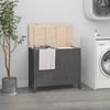 VidaXL Laundry Box Grey 88.5x44x76 Cm Solid Pine Wood 823581
