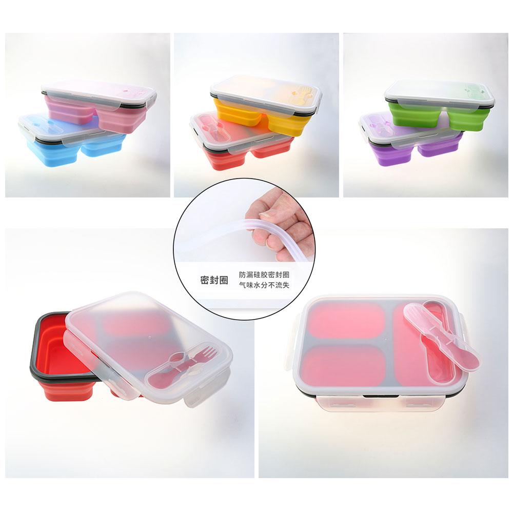 Silicone World 1300 мл Силиконовый Складной Портативный Ланч-бокс Большая Вместимость Миска Ланч Бенто-бокс Складной Ланч-бокс Экологичный