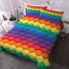Цветное постельное белье из трех предметов с одеялом из строительных блоков