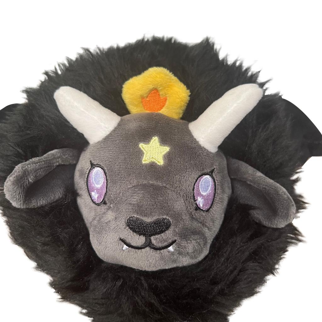 25cm Kawaii Myth Sheep Cartoon Stuffed Sheep Pillow Wings Decorative Stuffed Baphomet Animal Toy