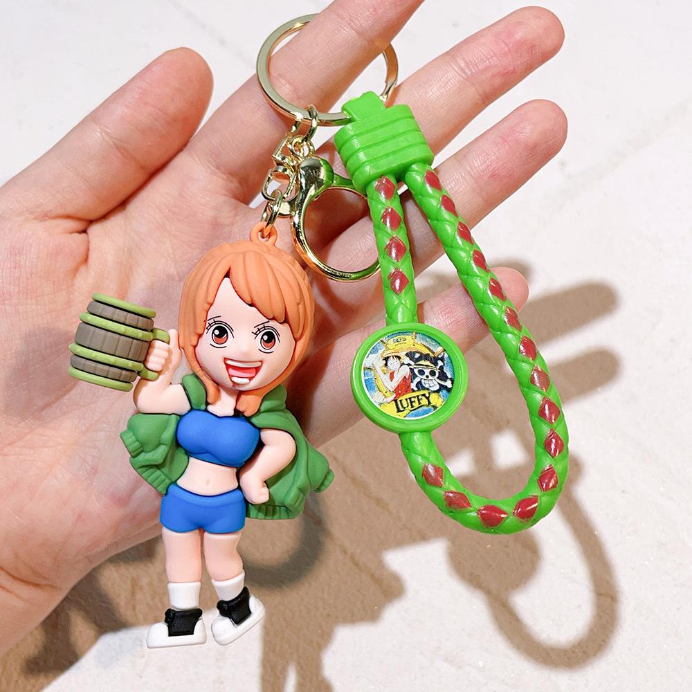 50Styles ONE PIECE Themed Keychain Cute Luffy, Roronoa Zoro, Silicone Toy Doll Key Chain Backpack Decor Small Gifts for Friend