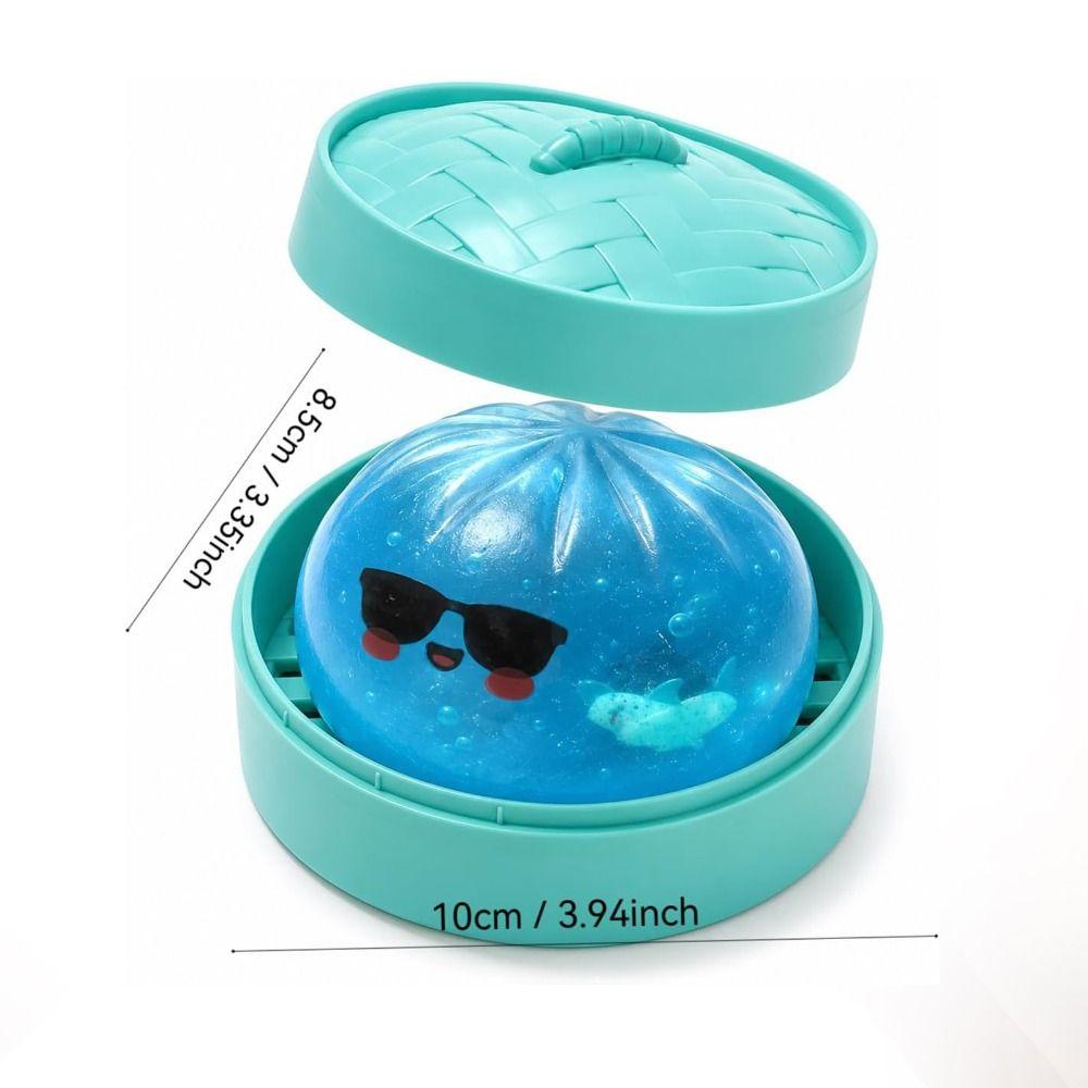 Glitter Shark Dumplings Squishy Toy Soft Stress Relief Sensory Ball Squishy Toy Relaxation Tool
