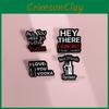 Style Cartoon Eyecatching Alloy Brooch With Uplifting Quotes For Trendy Outfits