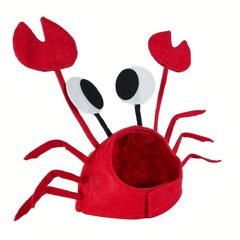 Cute and funny crab hats, holiday friends' parties,new and unique animal headwear, funny props, adjustable sizes,Christmas gifts