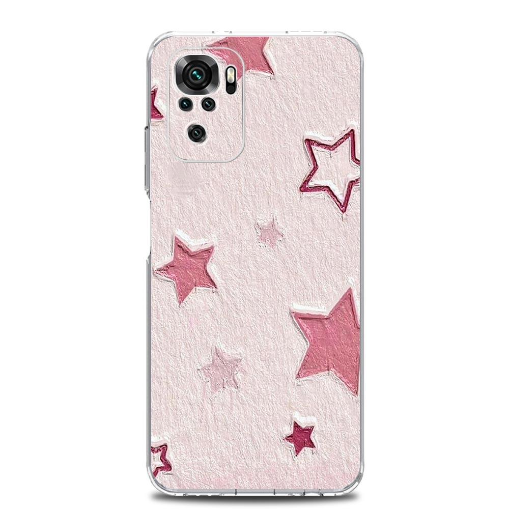 Чехол для телефона Xiaomi Redmi Note 13 12 5G 9S 9 8 10 11 Pro Plus 4G 9T 13C 12C10C 9C 9A 7 Прозрачный чехол любовь цветок Искусство