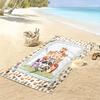 Cute Animal Puzzle Print Beach Towel, Large Soft Quick Dry Towel for Beach Camping Swimming
