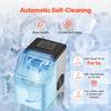 VEVOR Countertop Ice Maker, 24 Cubes Ready in 15 Mins, 45lbs in 24Hrs, Self-Cleaning Portable Ice Maker with Ice Scoop and Basket