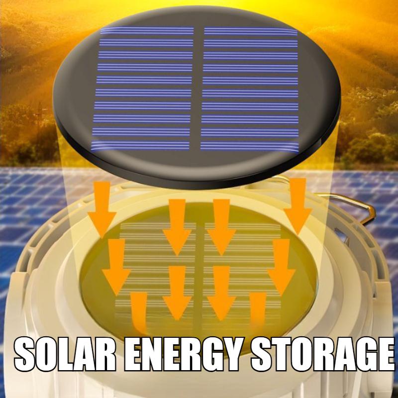 Solar Camping Light LED Rechargeable Hiking Lamp Waterproof Outdoor Flashlight Gear for Fishing Backpacking Tent Atmosphere Lamp