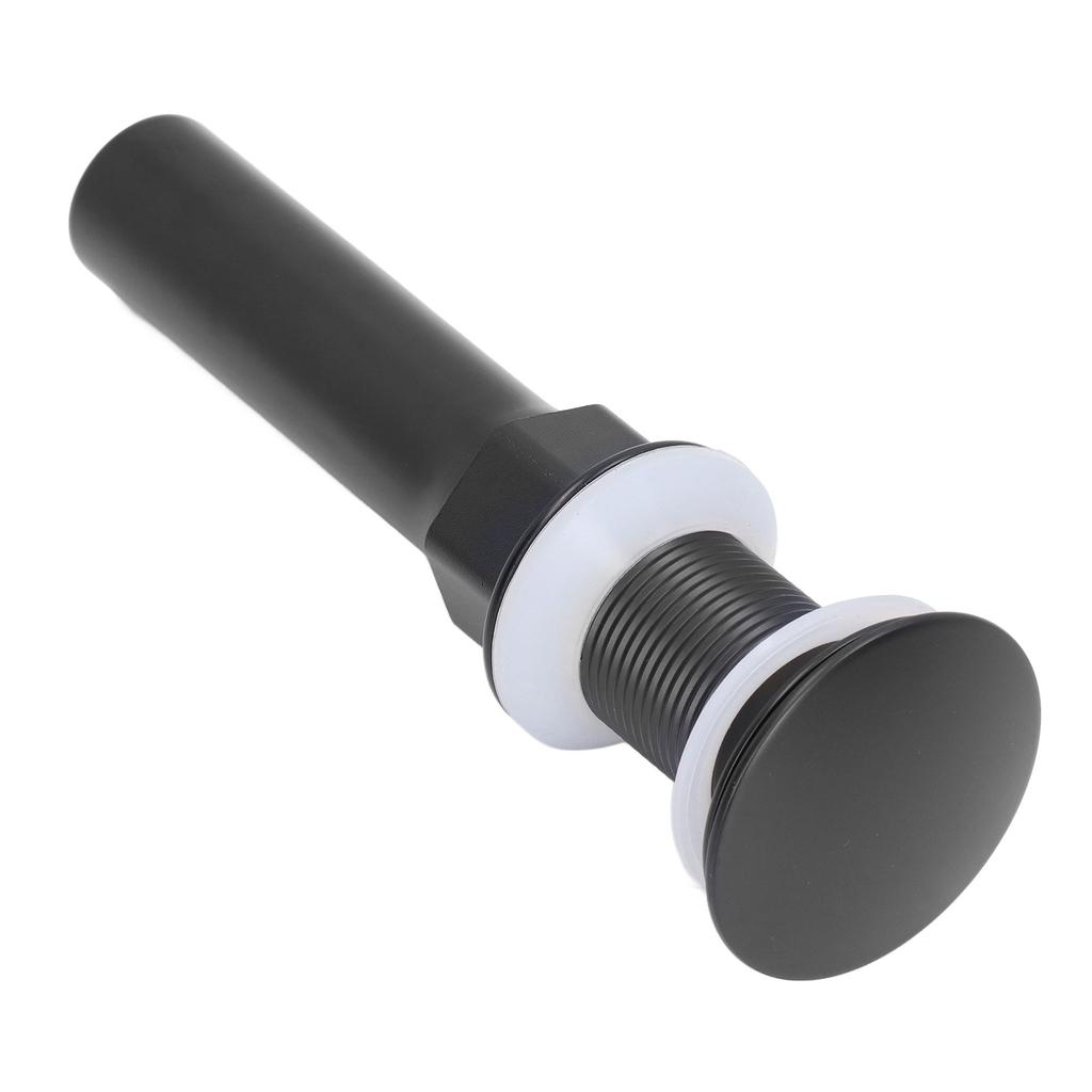 Round Popup Sink Drain Copper Stainless Steel Drain Stopper with Filter Basket Bathroom Accessory for Household